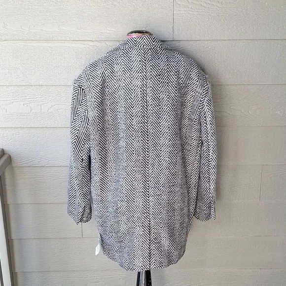 NWT Topshop herringbone textured blazer coat size 10 - Picture 8 of 14
